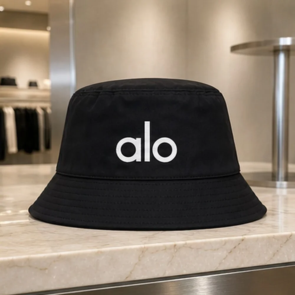 ALO Yoga Black Summer Bucket Hat Sporty